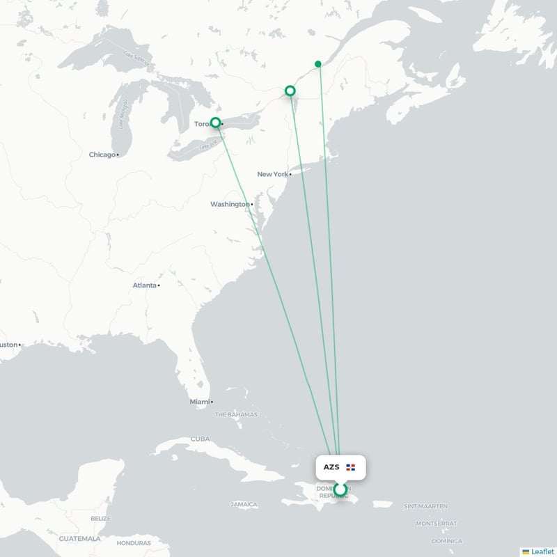 Route map Samana  AZS 
