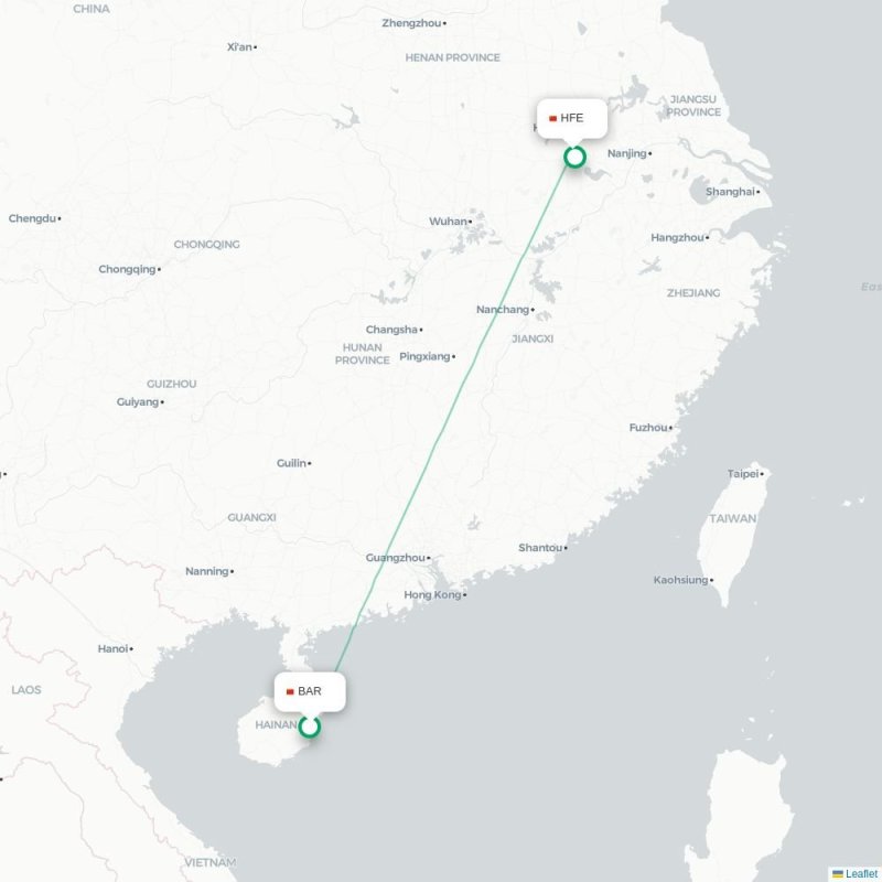 BAR - HFE route map