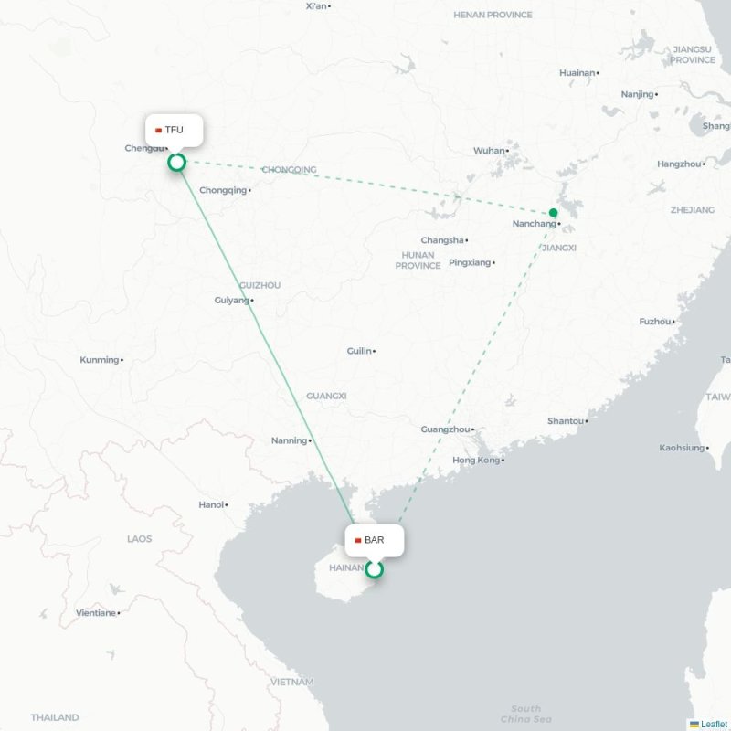 BAR - TFU route map