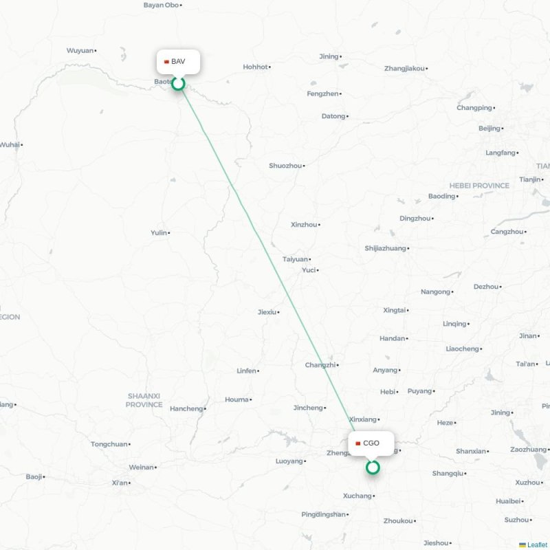 BAV - CGO route map