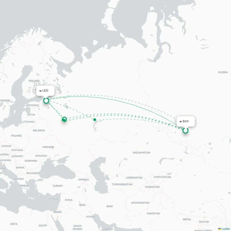 BAX - LED route map