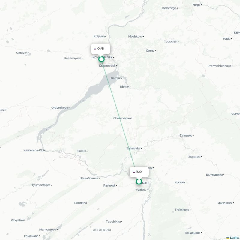 BAX - OVB route map
