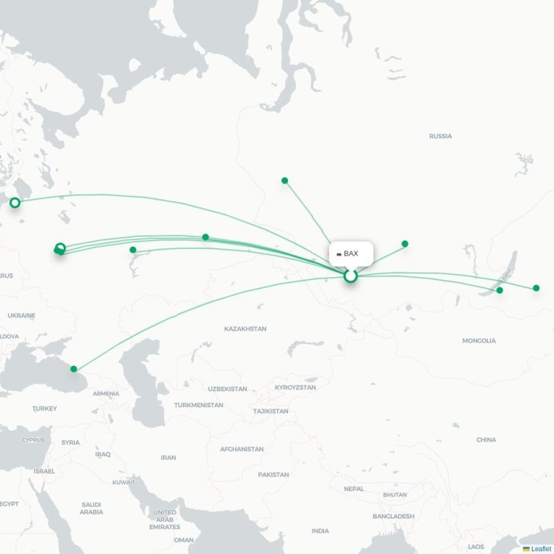 BAX - UUD route map