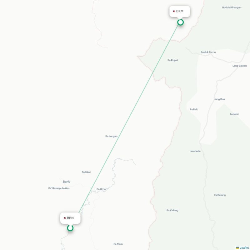 BBN - BKM route map