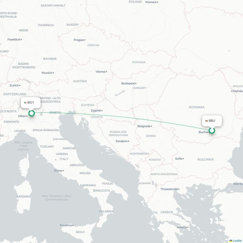 BBU - BGY route map