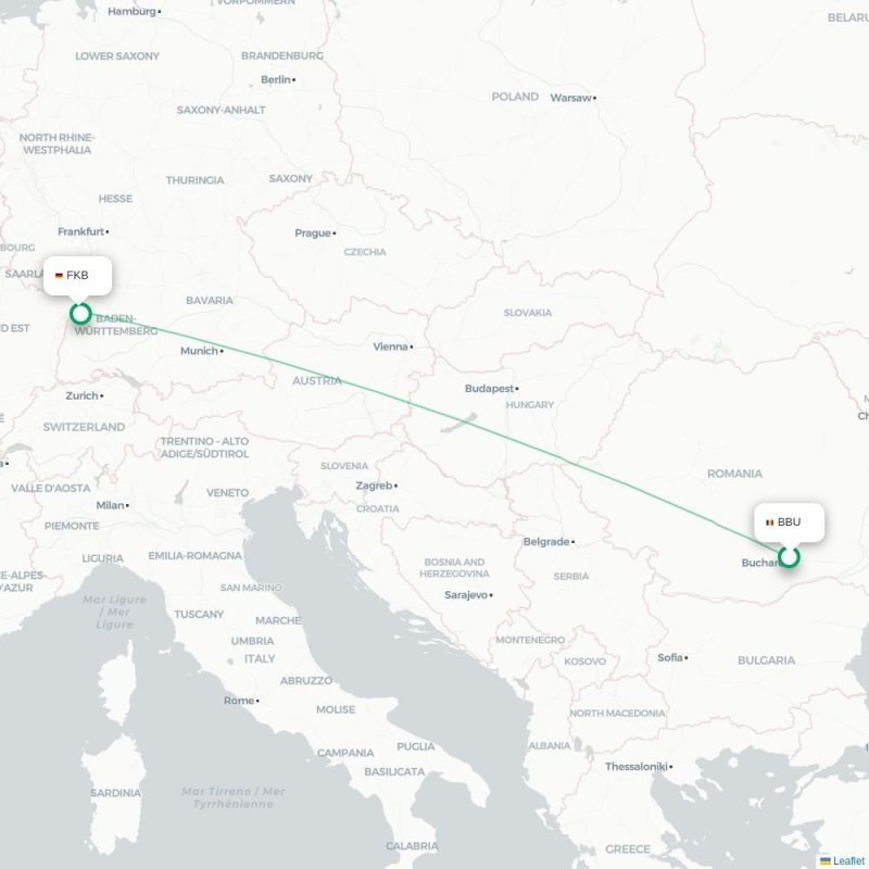 BBU - FKB route map