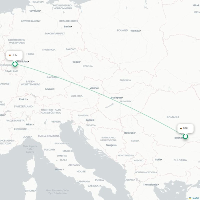 BBU - HHN route map
