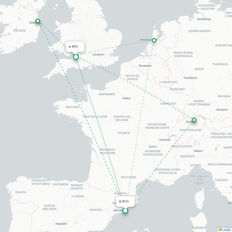 BCN - BRS route map