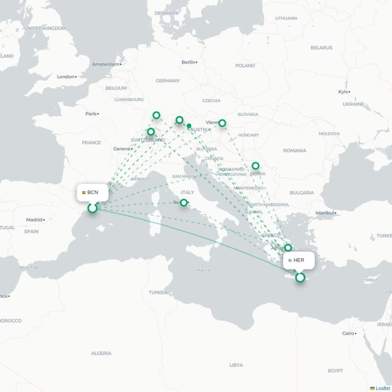 BCN - HER route map