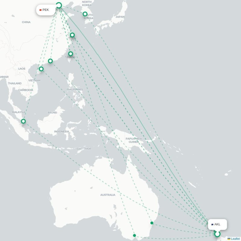 BCN - PEK route map