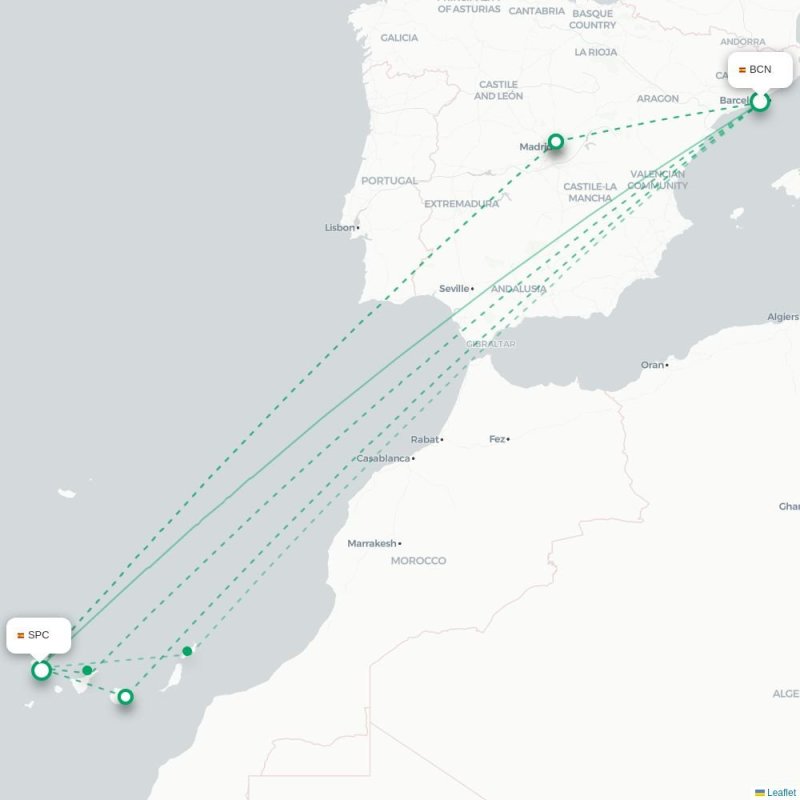 BCN - SPC route map