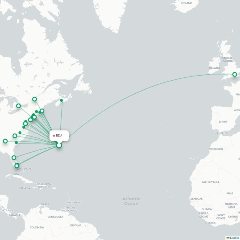 BDA - HPN route map