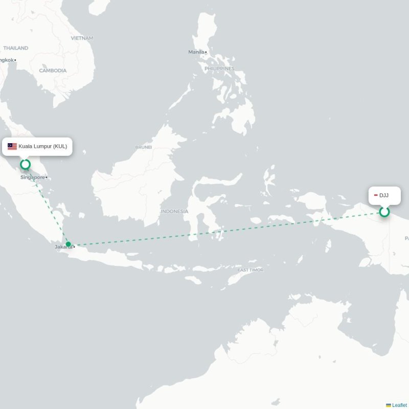 BDJ - KUL route map