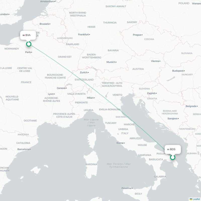 BDS - BVA route map