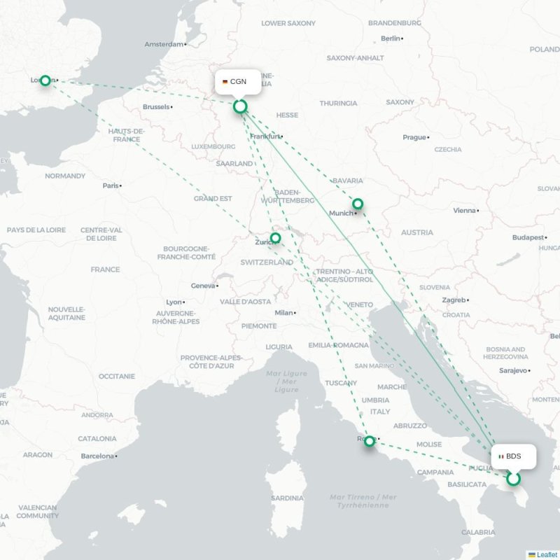 BDS - CGN route map