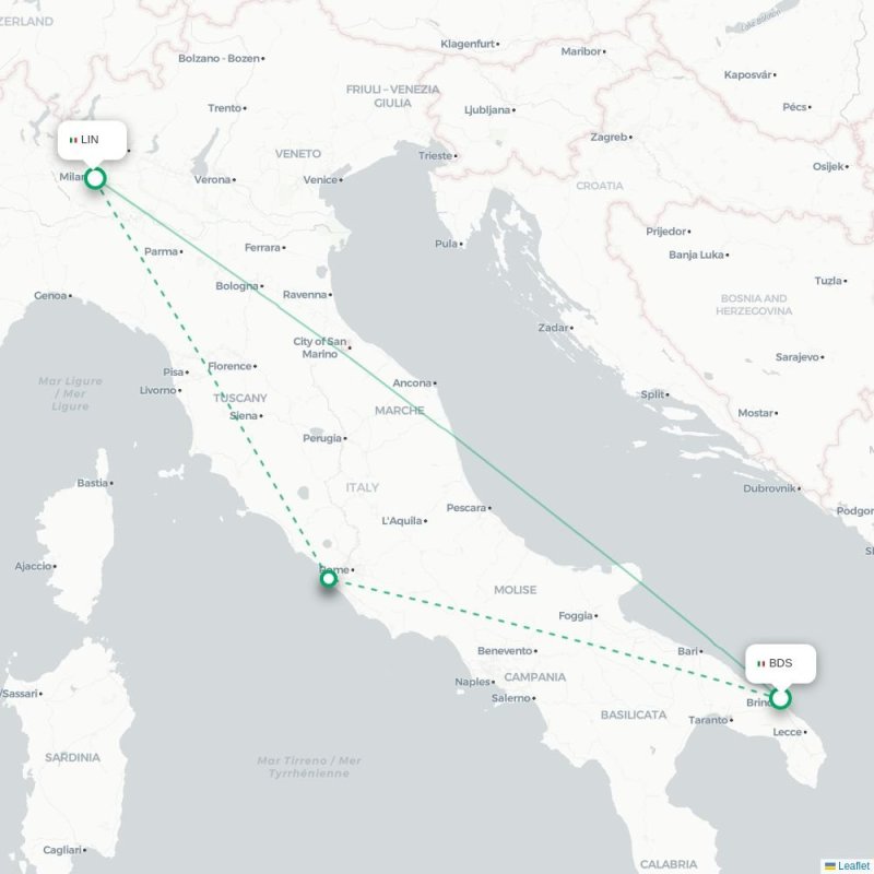 BDS - LIN route map
