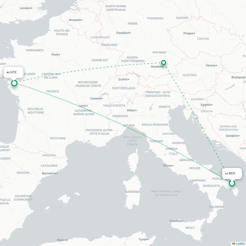 BDS - NTE route map