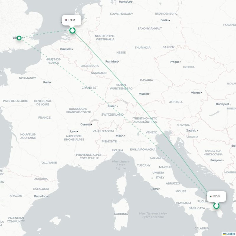 BDS - RTM route map