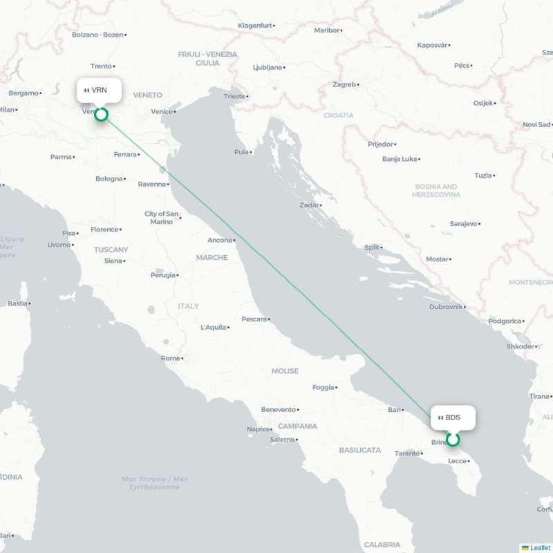BDS - VRN route map