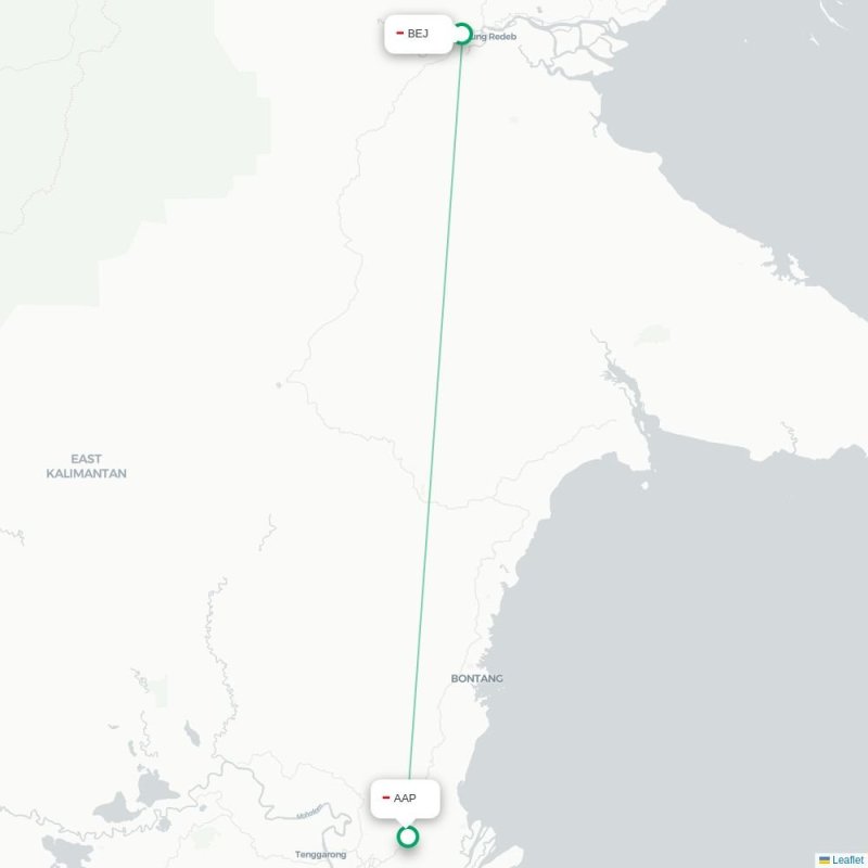 BEJ - AAP route map