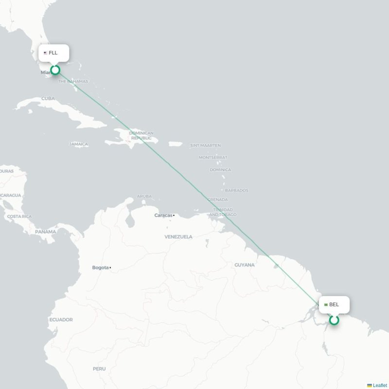 BEL - FLL route map