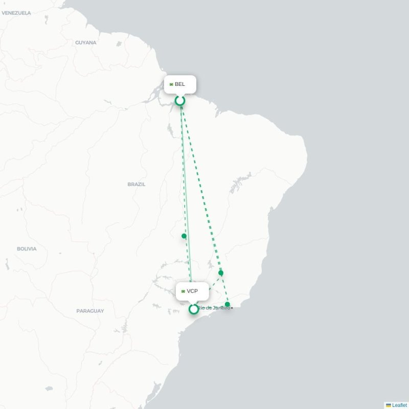 BEL - VCP route map