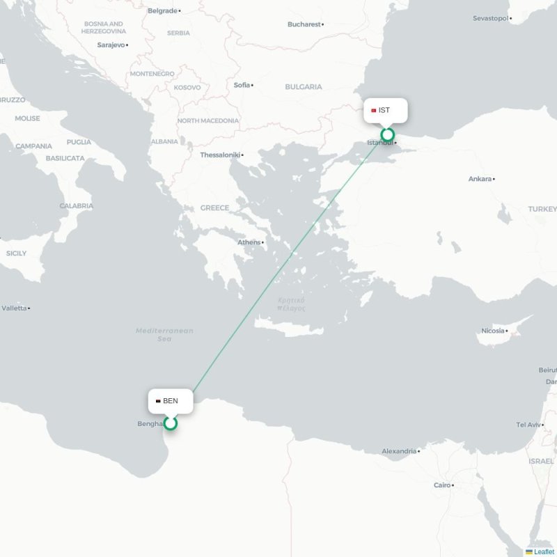 BEN - IST route map