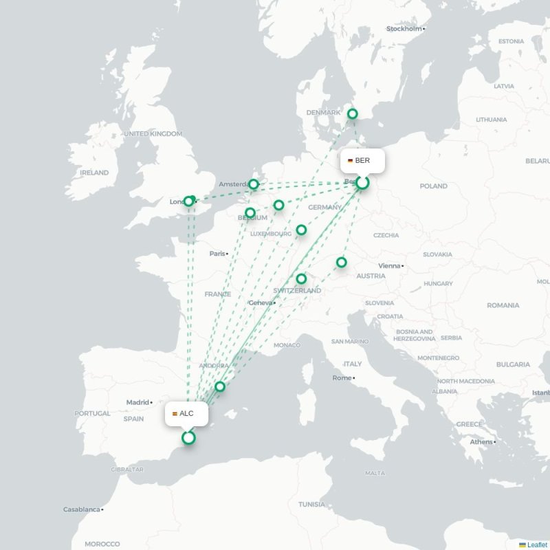 BER - ALC route map