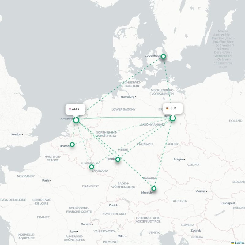 BER - AMS route map