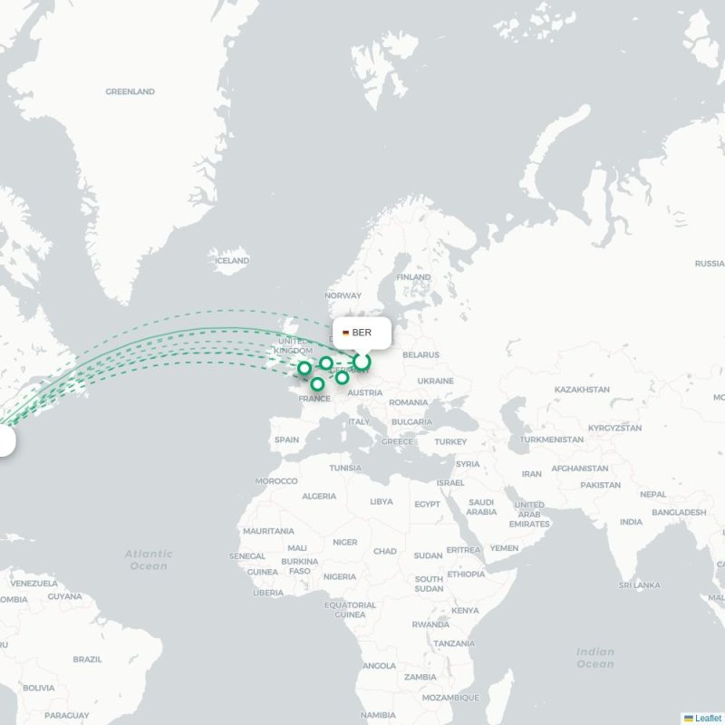 BER - ATL route map