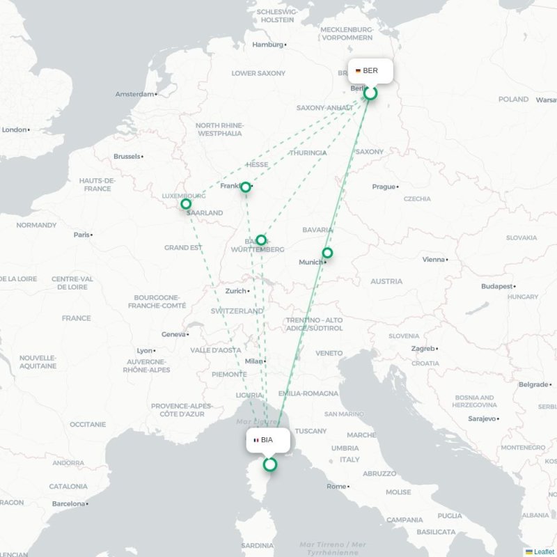 BER - BIA route map