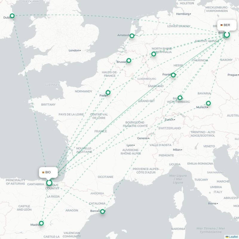 BER - BIO route map