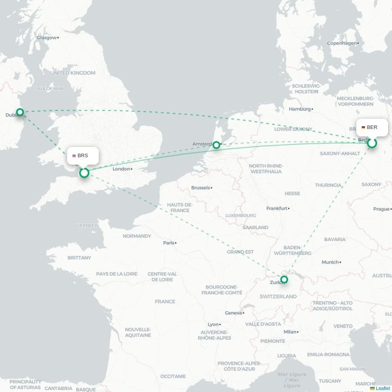 BER - BRS route map