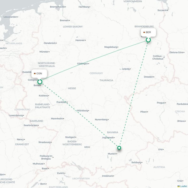 BER - CGN route map