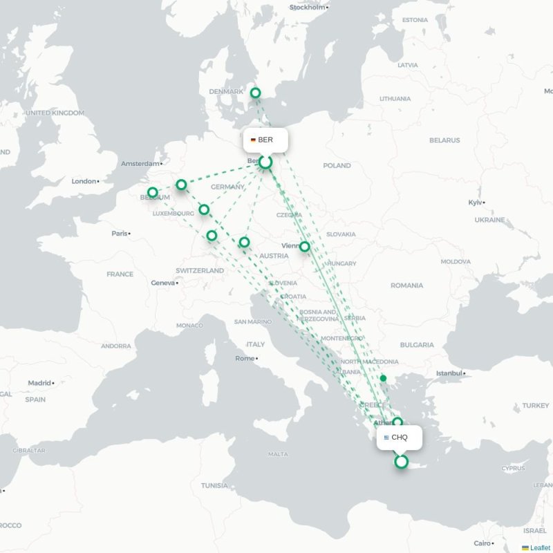BER - CHQ route map
