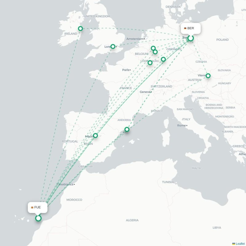 BER - FUE route map