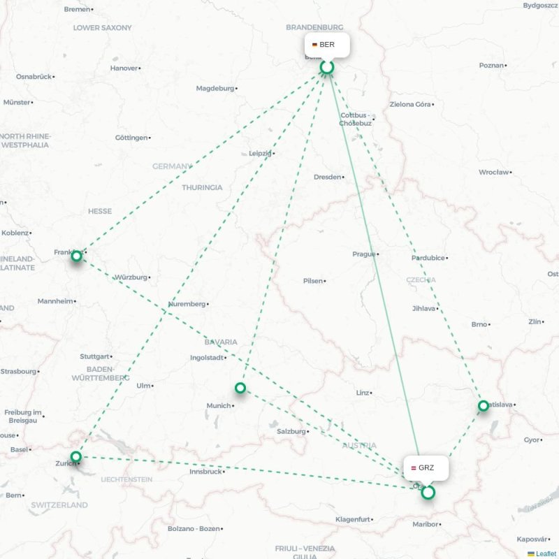 BER - GRZ route map