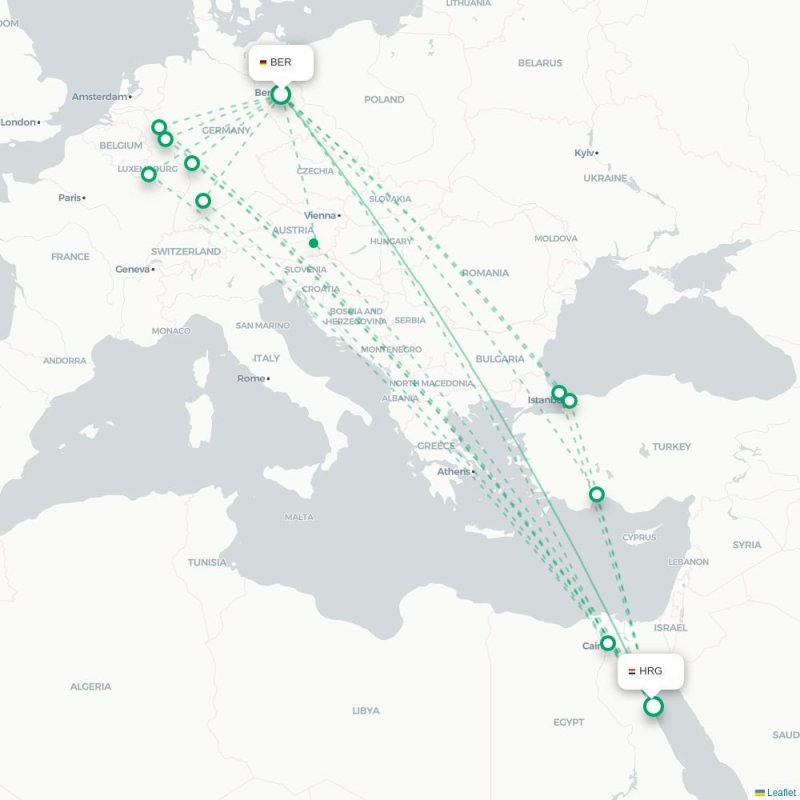 BER - HRG route map