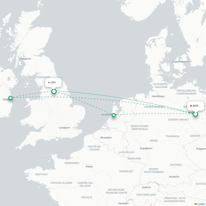 BER - LBA route map