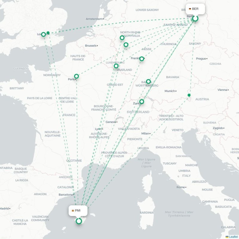 BER - PMI route map