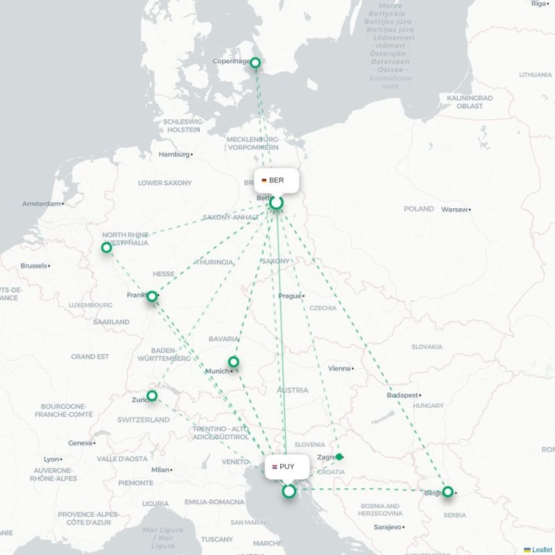 BER - PUY route map