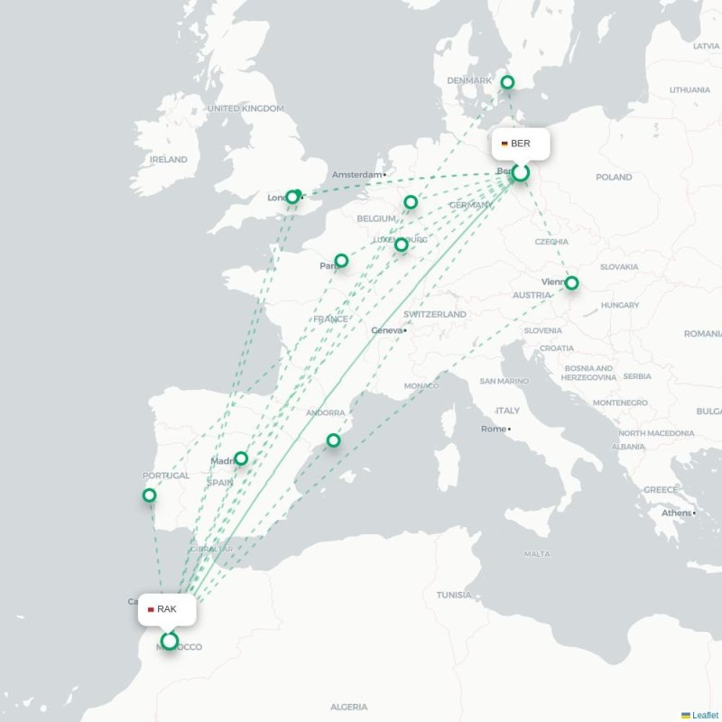 BER - RAK route map