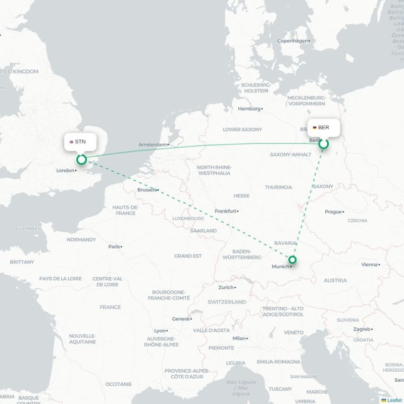 BER - STN route map