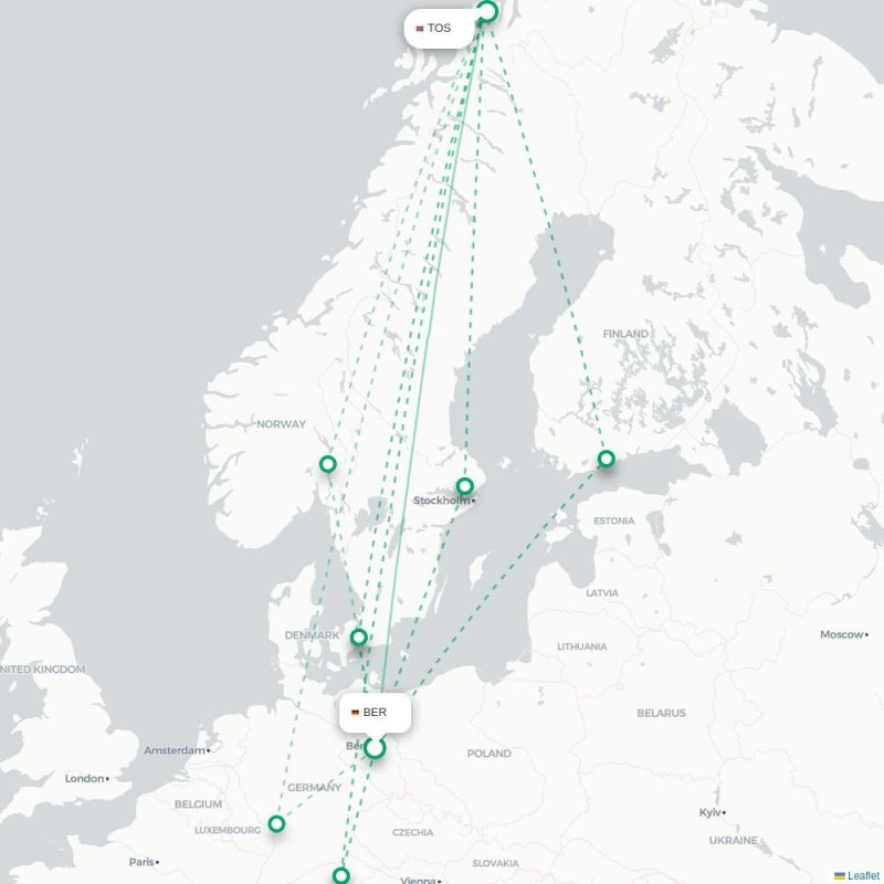 BER - TOS route map