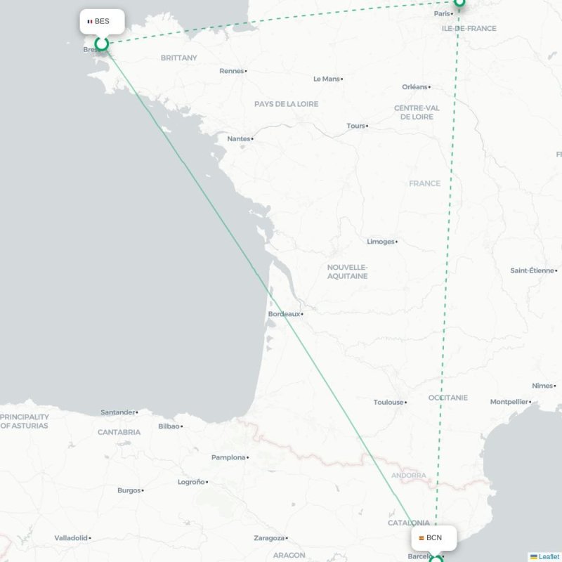 BES - BCN route map
