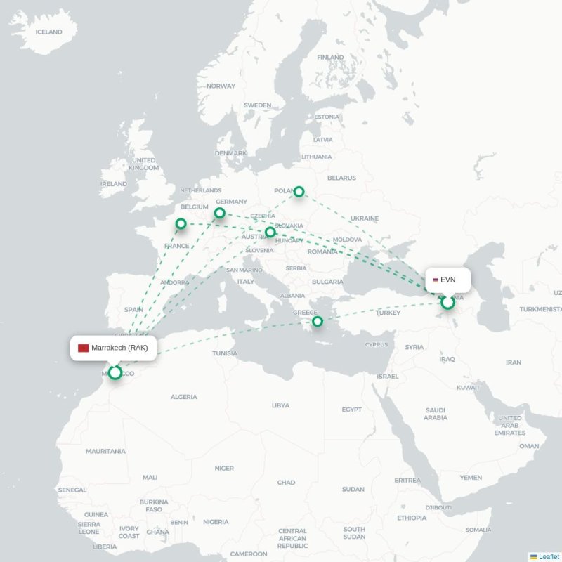 BES - RAK route map