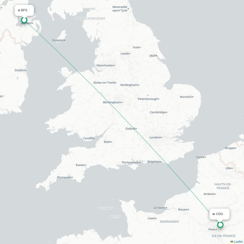 BFS - CDG route map
