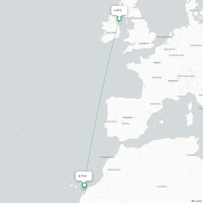 BFS - FUE route map