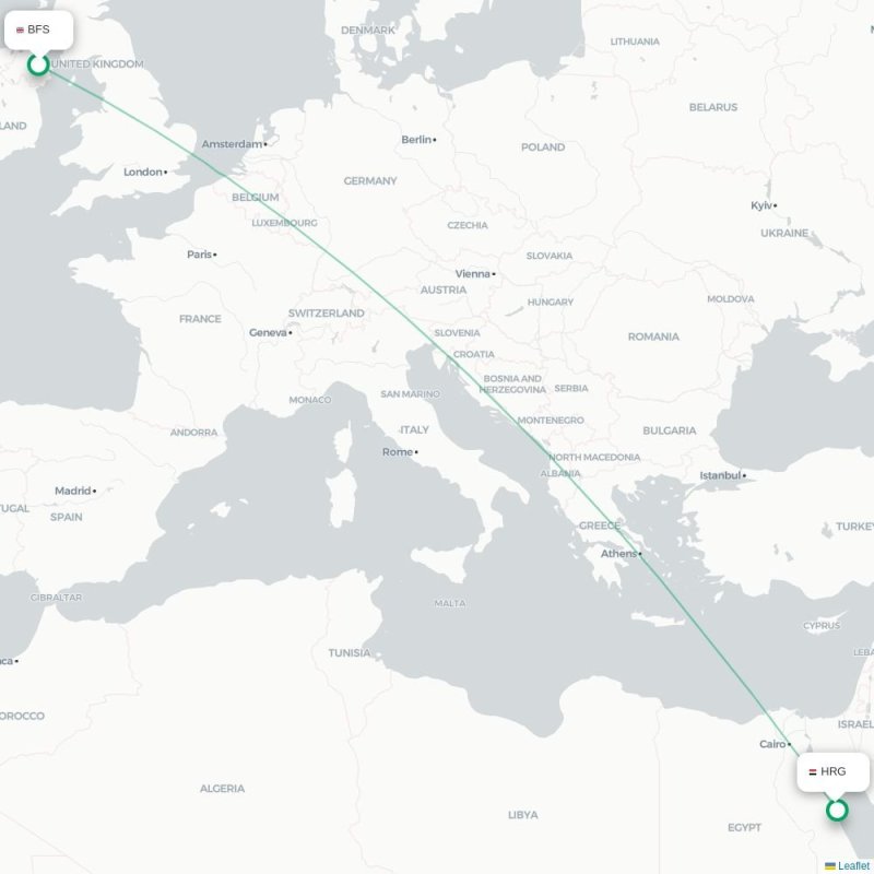 BFS - HRG route map