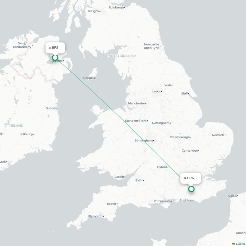BFS - LGW route map
